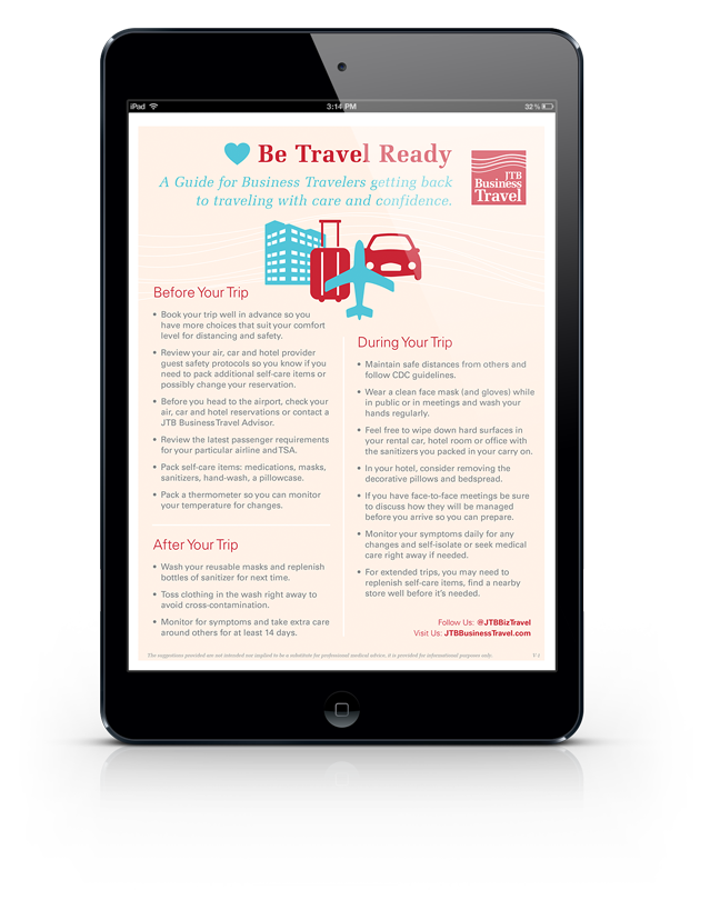 JTB Be Travel Ready Guide Photo