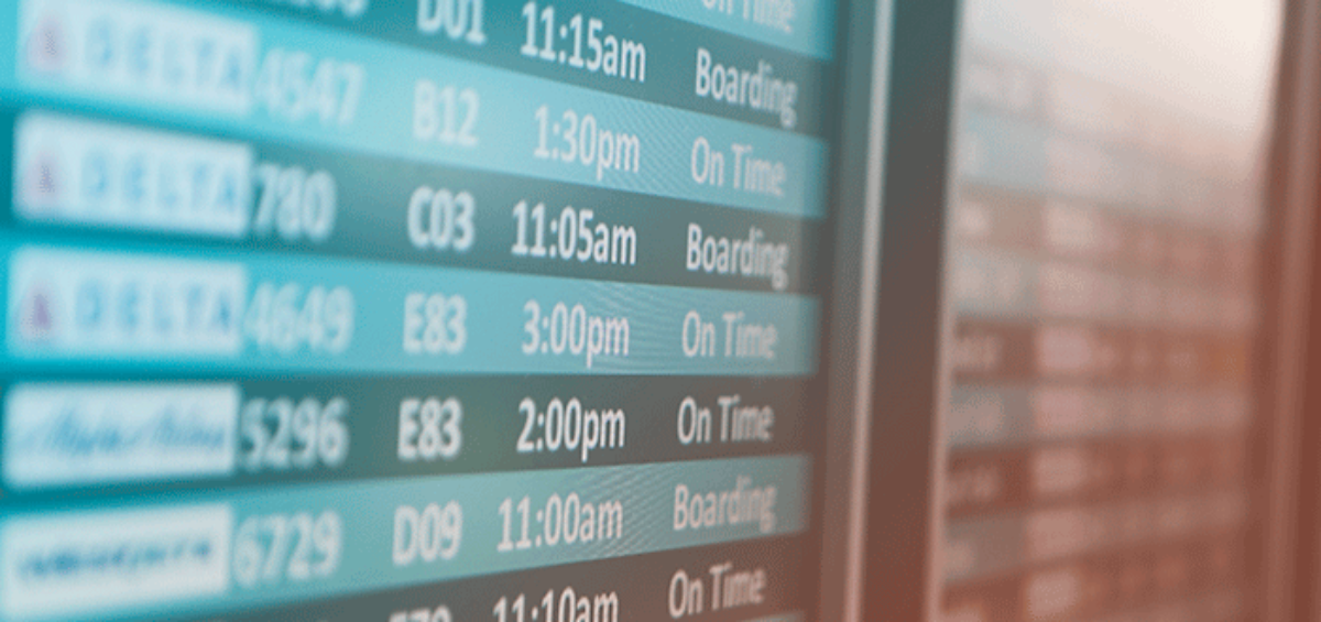 Photo of Airport Flight Status Board
