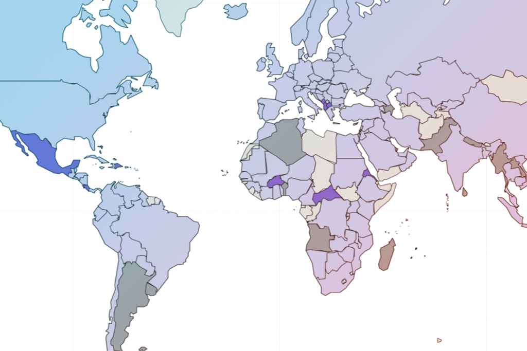 International travel restrictions map photo