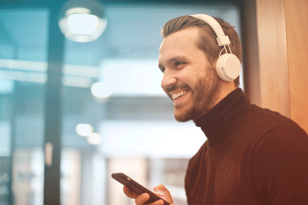 Wearing noise canceling headphones at work to survive working remotely.
