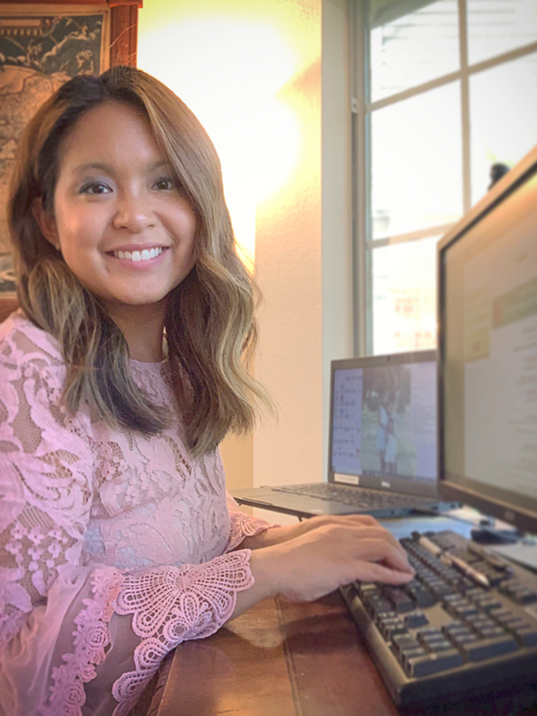 Ditiana Gibbons working from home