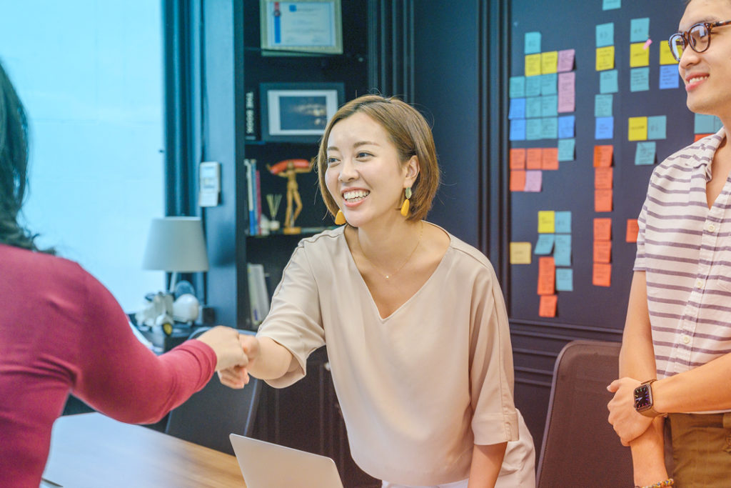 Meeting with clients in person