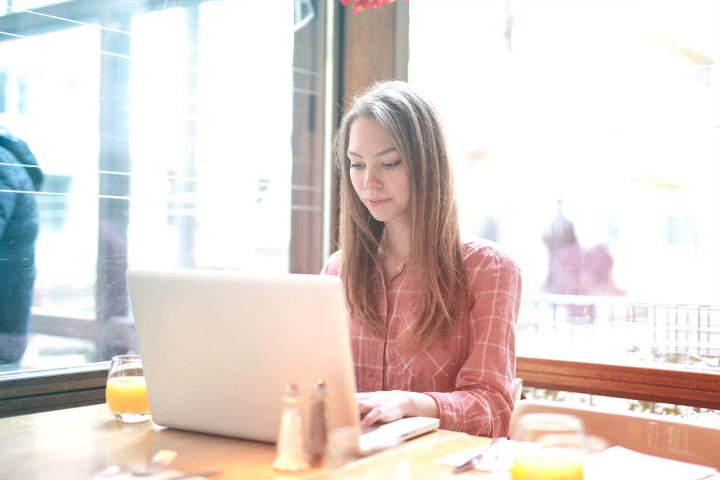 business woman working