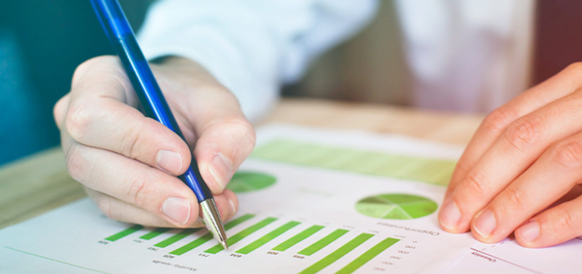 Business Man Reviewing charts