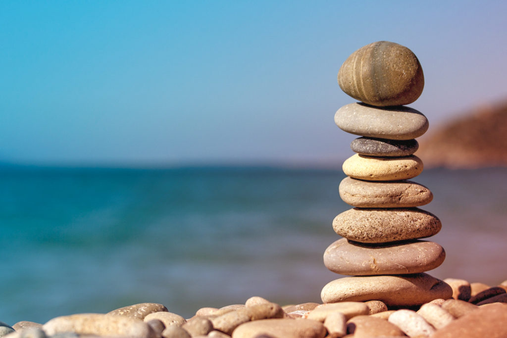Rocks stacked on each other