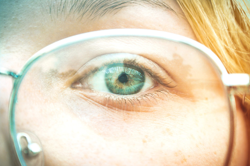 close up of eye