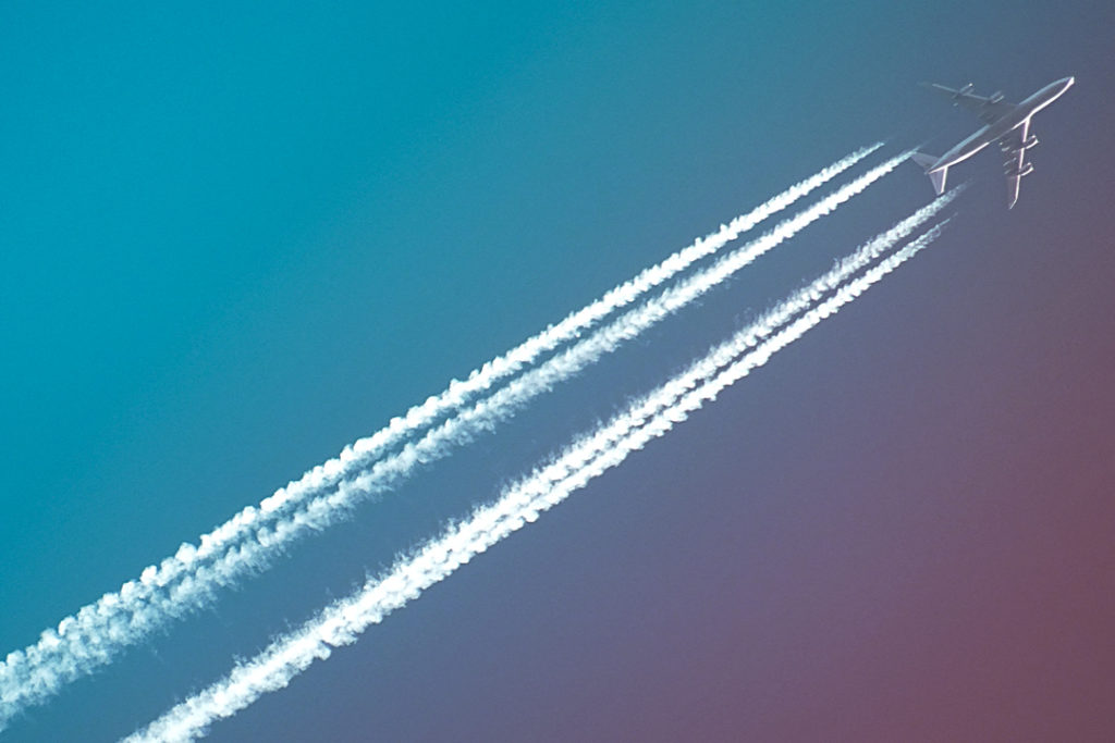Plane in the sky