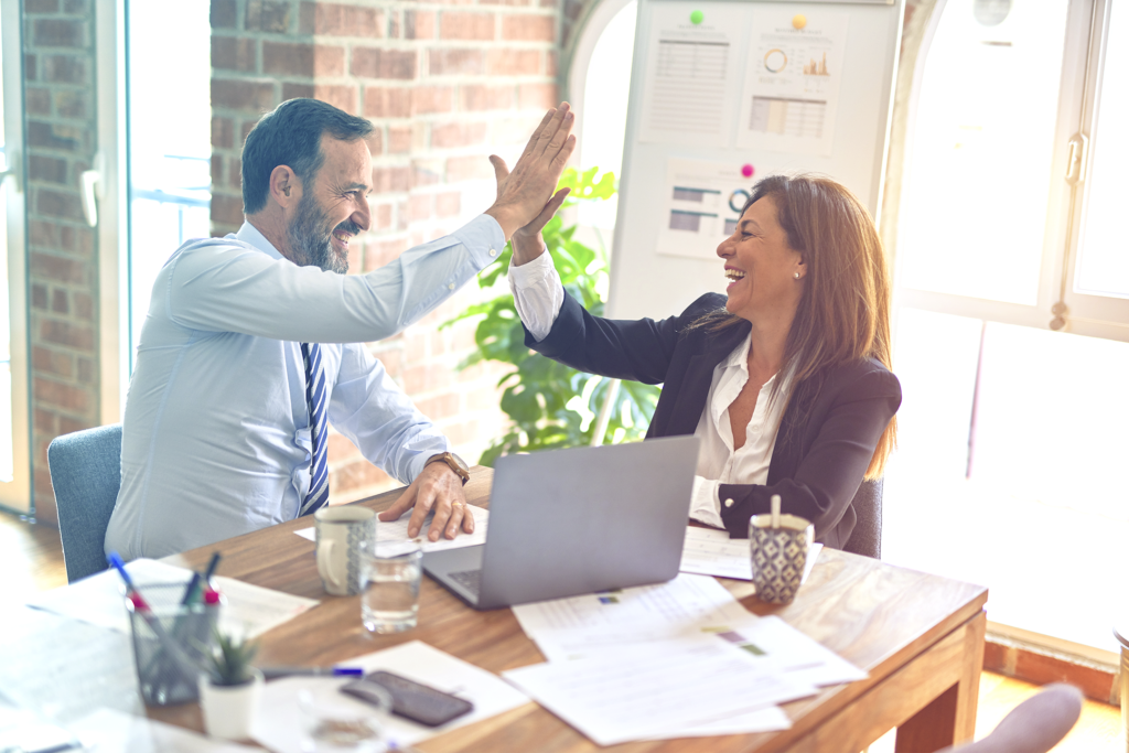 Business people creating a travel policy