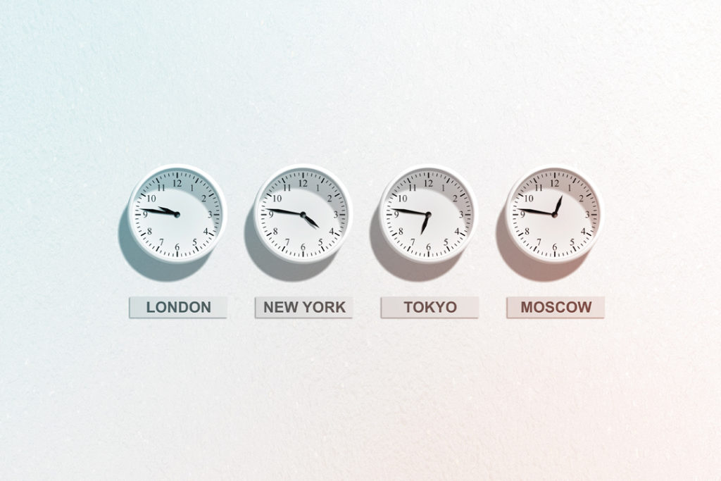 clocks with different times