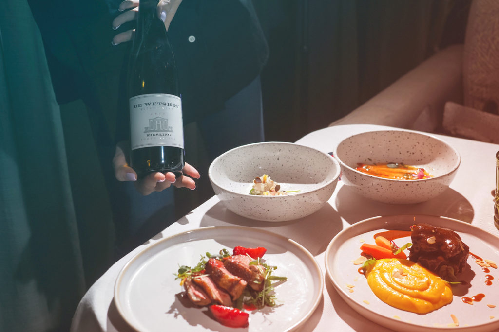 food service on a flight