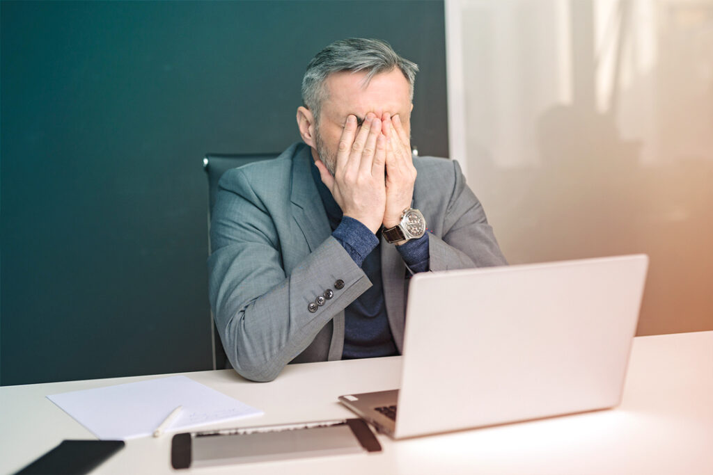 Frustrated businessman