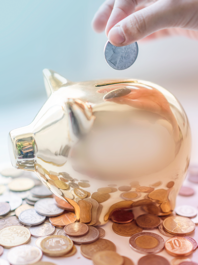Golden piggy bank
