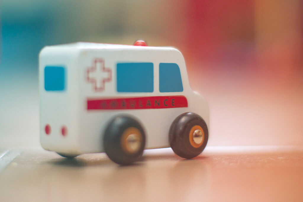 Toy ambulance truck