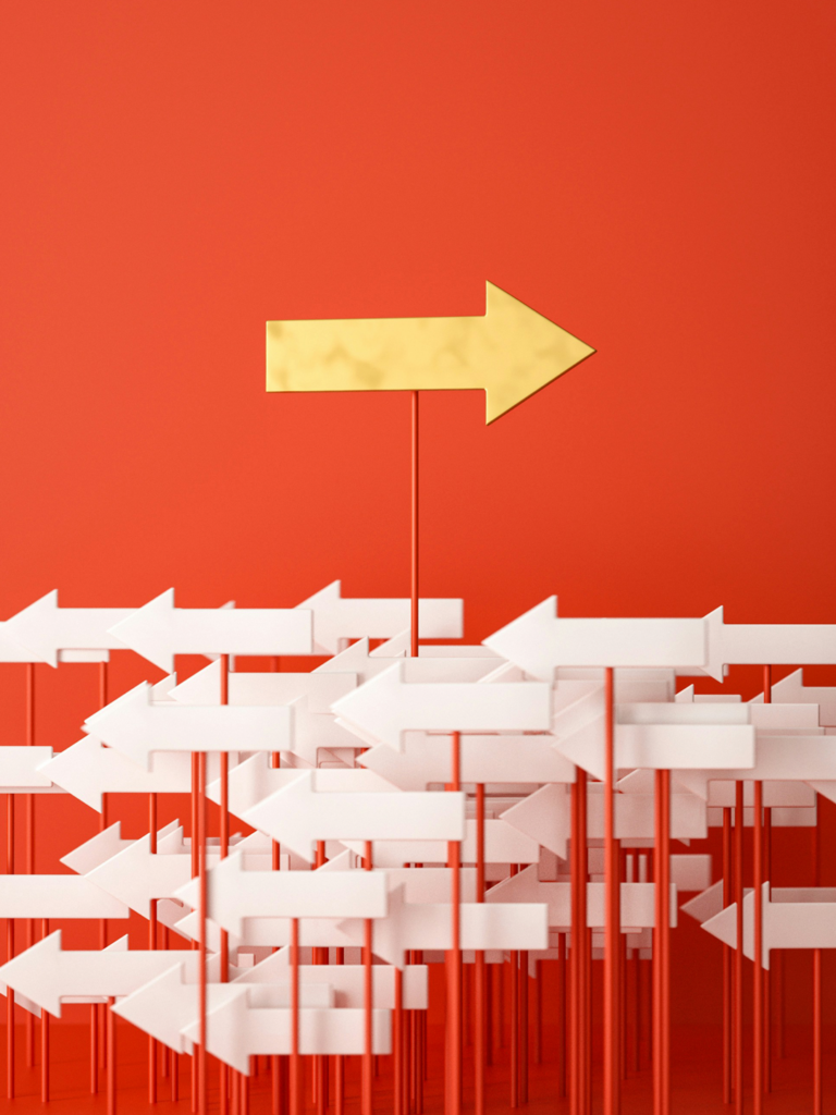 arrows facing right and left expressing decisions for internal carbon fees