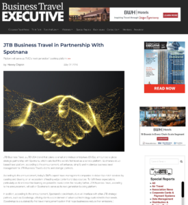 Business Travel Executive Article Image JTB Partners with Spotnana