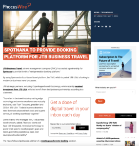 PhocusWire Article Image JTB Partners with Spotnana