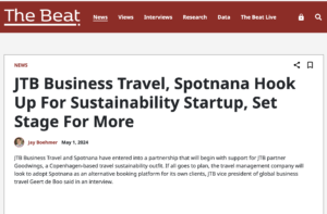 The Beat Article Image JTB Partners with Spotnana