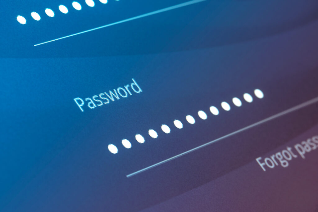 Image of a login screen