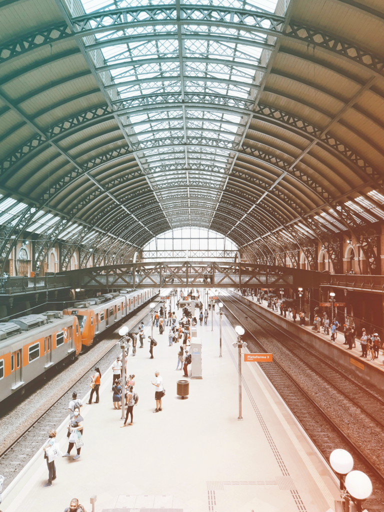 Image of a busy train station
