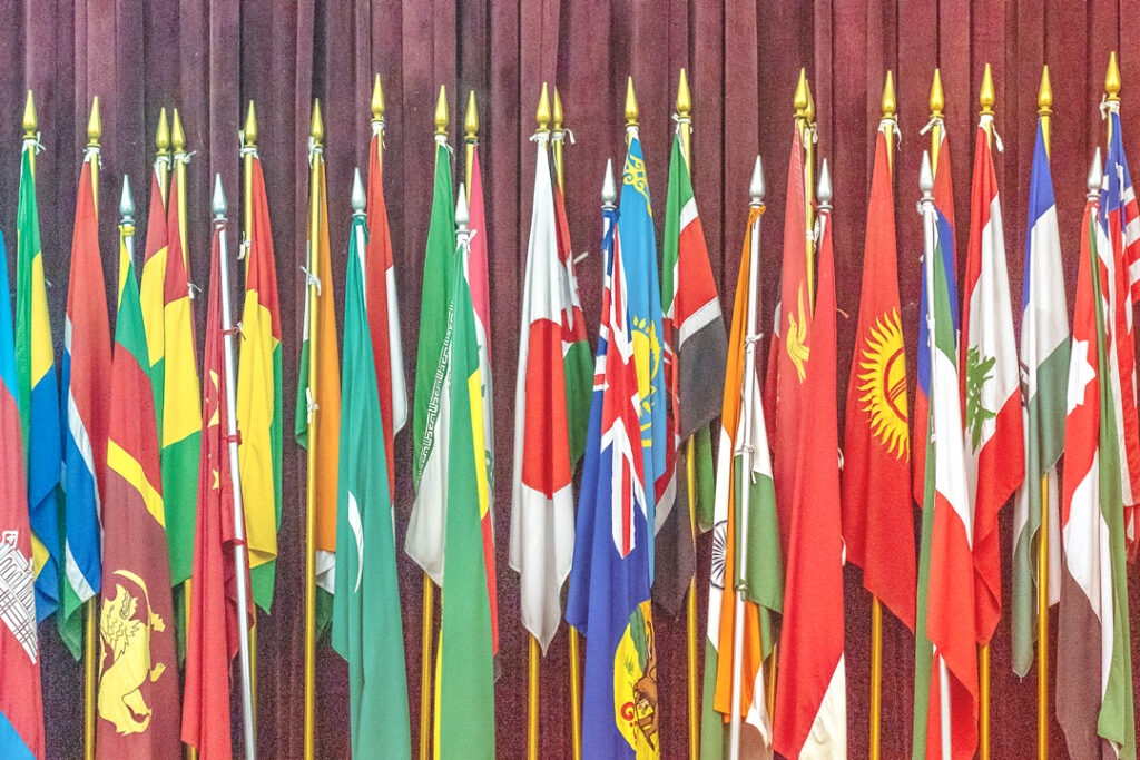Image of a collection of flags from different countries