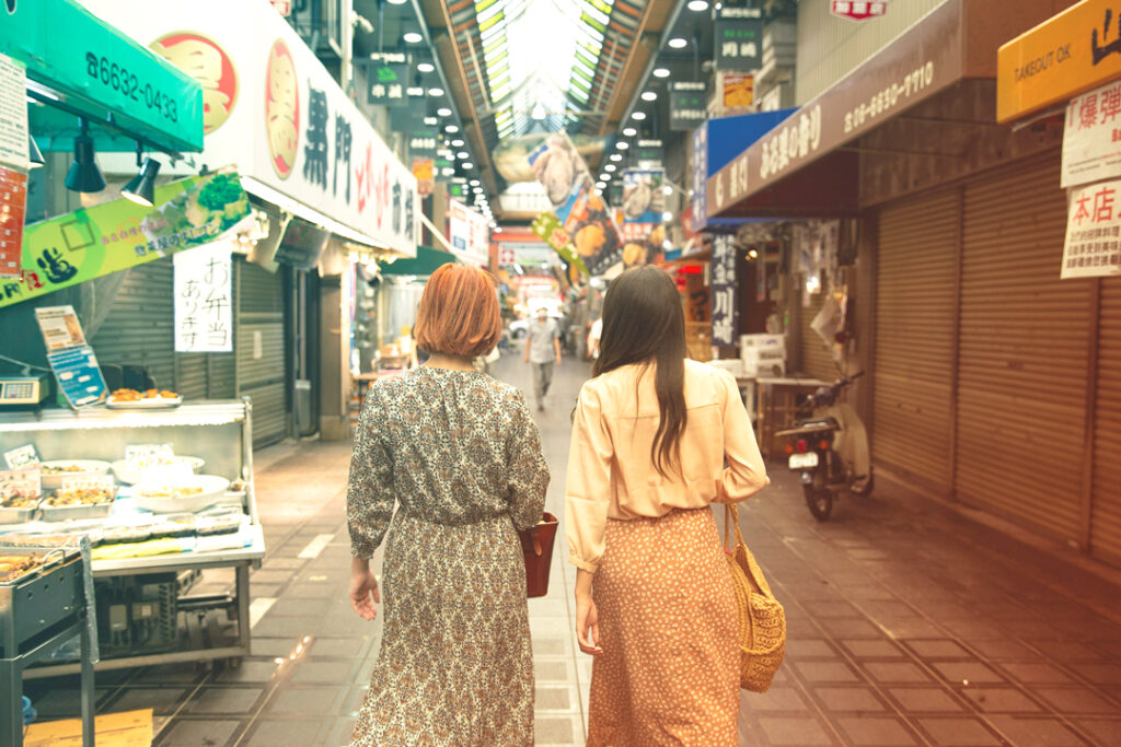 Image of a Traveler and thier client in a immersive travel experience