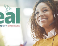 jtb teal announcement logo with travel advisor wearing headset