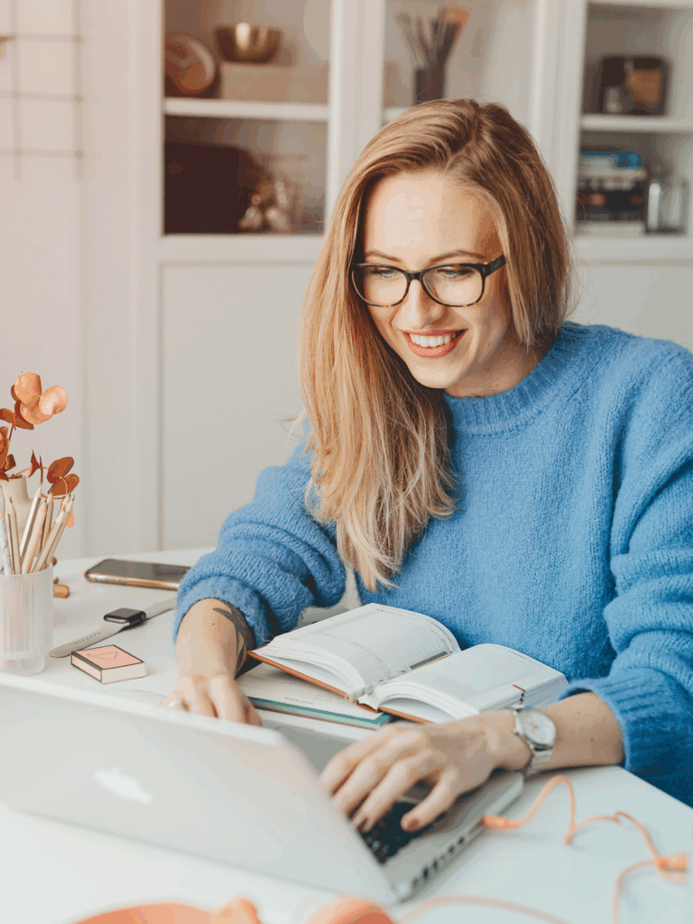 Business woman working from home