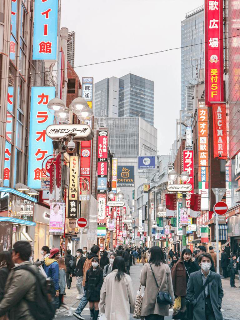 Busy street in Korea - asia pacific travel