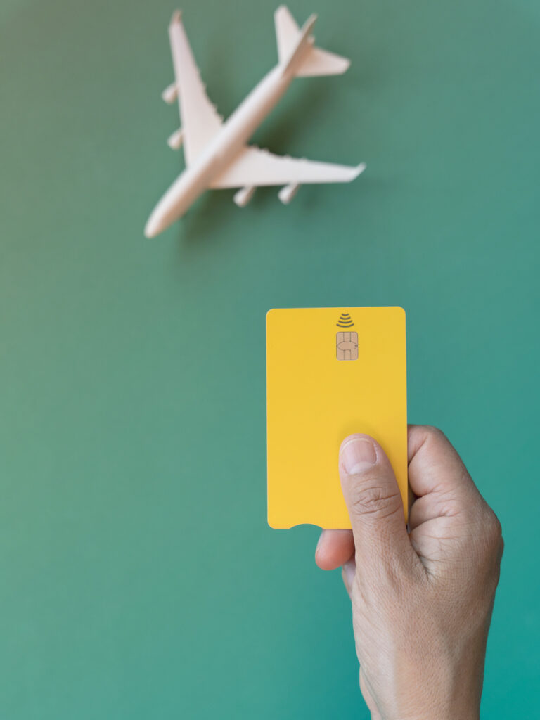 travel spend management, a credit card paying for travel