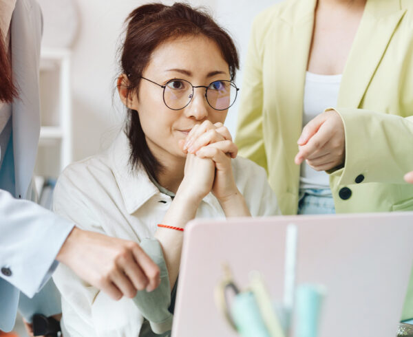 Executive evaluating AI governance for business travel programs